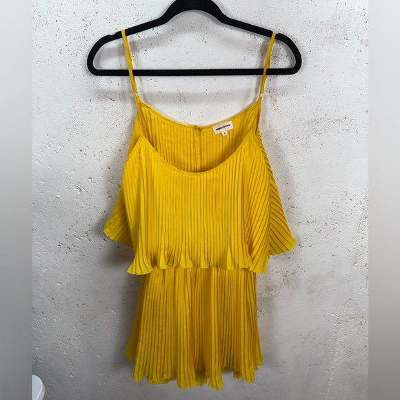 REVOLVE superdown Tawnie Cami Dress in Yellow Vibrant Pleated Sleeveless Size S - Picture 4 of 13